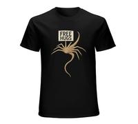 Free Hugs Hugger Facehugger Prometheus Ripley Yutani Saga Weyland Fun Alien Men's Short Sleeve Cotton Shirt for Sport Size S