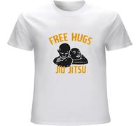 Free Hugs Jiu Jitsu Funny Fighter Martial Arts Men's T Shirt Unisex Short Sleeve Tops Black S