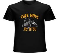 Free Hugs Jiu Jitsu Funny Fighter Martial Arts Men's T Shirt Unisex Tee Black L