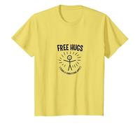 Free Hugs Termini & Condizioni Applica Divertente Figura Stilizzata Maglietta, Bambini, Limone, 6 Anni
