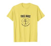 Free Hugs Termini & Condizioni Applica Divertente Figura Stilizzata Maglietta, Uomo, Limone, XXL