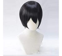 Free Iwatobi Swim Club Nanase Haruka Parrucca Cosplay Breve Rettilineo Parrucche Nere Scoppi Per La Festa Capelli Sintetici + Protezione Della Parrucca