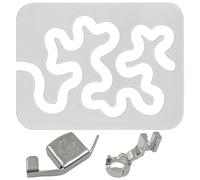 Free Motion - Righello trasparente per trapuntatura e trapuntatura, spessore 0,6 cm, con gambo basso, piedino per trapuntatura e guida magnetica per cuciture