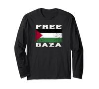Free Palestine Free Gaza for Men Libertà per la Palestina Maglia a Manica