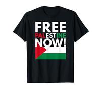 Free Palestine Now - Bandiera di Gaza Peace Freedom Justice Word Art Maglietta