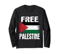 Free Palestine Palestina Bandiera Free Gaza Maglia a Manica