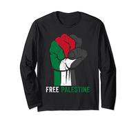 Free Palestine Shirt sostiene Palestina e Gaza Gerusalemme Maglia a Manica