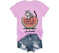 Free Palestine Shirt Today is a Good Day to Learn Tee Fruit Watermelon Free Palestine T-Shirt Unisex, rosa, L