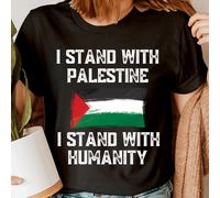 Free Palestine T-Shirt Donna Supporto Gaza Solidarietà Diritti Umani... -a