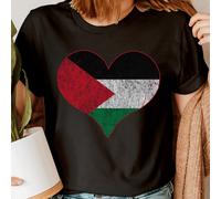Free Palestine T-Shirt Donna Supporto Gaza Solidarietà Diritti Umani... -b