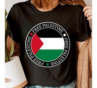 Free Palestine T-Shirt Donna Supporto Gaza Solidarietà Diritti Umani... -c
