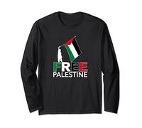 Free Palestine T-Shirt Palestina Flag Free Gaza T-Shirt Maglia a Manica
