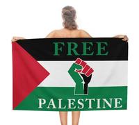 Free Palestine Telo mare in cotone 70 x 130 cm Bandiera dello Stato asciugamano da viaggio per bagno bagno picnic viaggi viaggi hotel No-Shrink Quick Dry 'leggero