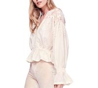 Free People Blusa Peasant Counting Stars Da Donna