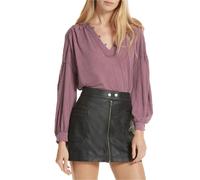 Free People Blusa Peasant Rush Hour Donna, Viola, Piccola