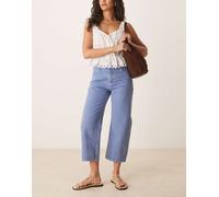 Free People - Deep Trance - Jeans dritti blu oceano a vita medio alta W25