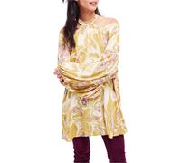 Free People Donna Drift Away Tunica Blusa, Verde, X-Piccolo