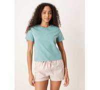 Free People - Everyday - T-shirt squadrata blu minerale M