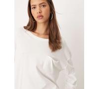 Free People - Fade Into You - Maglietta a maniche lunghe color avorio con taschino-Bianco L