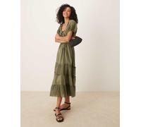 Free People - Falling Sun - Vestito midi color alga cristallo-Verde XL