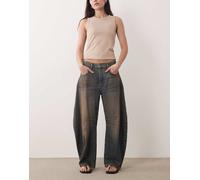 Free People - Good Luck - Jeans a vita medio alta blu con gamba a cilindro W28