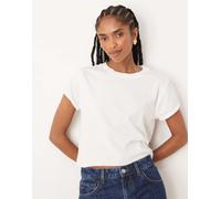 Free People - The Perfect Tee - T-shirt taglio corto squadrata color avorio-Bianco S