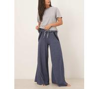 Free People - Wait A Minute - Pantaloni da casa a fondo ampio blu navy mélange L