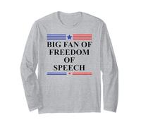 Free Press Free Speech Big Fan of Freedom of Speech Protest Maglia a Manica