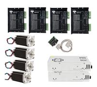 Free Ship Motore passo-passo 4Axis Nema23 step motor 425oz-in 3A&Driver POWER