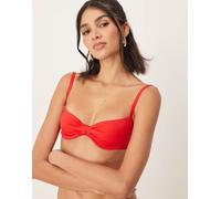 Free Society - Top bikini rosso con ferretto e nodo sul davanti 44