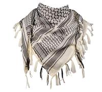 FREE SOLDIER - 100% Cotone Shemagh Militare, Sciarpa Tattica araba Keffiyeh Ideale per i Militari nel Deserto, Adatta per Uomini e Donne(Beige)