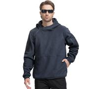 FREE SOLDIER Felpa Invernale Calda con Cappuccio da Uomo, Maglia con Cerniera 1/4, Antivento, Giacca Tattica da Esterno in Pile per l'Esercito Giacca da Lavoro (Blu Scuro, 3XL)