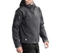 FREE SOLDIER Giacche Militari Softshell da Uomo Fodera in Pile da Esterno Giacca Antivento Impermeabile con Cappuccio Giacche tattiche Calde Multitasche per Escursioni di Caccia(Grigio,3XL)