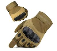 FREE SOLDIER Guanti Sport All'aperto Guanti da Moto Guanti Pieno Dita Guanti nocche rinforzate Si Applica al Ciclismo Airsoft Paintball Arrampicata Escursioni (M,Marrone)