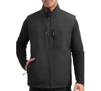 FREE SOLDIER Herren Winterweste Calda Giubbotto in Pile Tempo Libero Winddichte Reversibile Ärmellose Softshell Weste per Lavoro e Escursionismo (Nero,M)