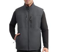 FREE SOLDIER Herren Winterweste Calda Giubbotto in Pile Tempo Libero Winddichte Reversibile Ärmellose Softshell Weste per Lavoro e Escursionismo (Grigio,S)