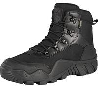 FREE SOLDIER Stivali da Uomo Stivali Tattici da Combattimento Stivali Militari all'aperto Stivali da Uomo per Trekking, Caccia, Lavoro, addestramento dell'Esercito, Combattimento (Nero, 45EU)