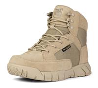 FREE SOLDIER Tattico da Uomo Stivali da 6" Leggeri Stivali Traspiranti Leggeri Estivi con Tessuto Sottile e Resistente (Abbronzatura 45 EU)