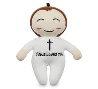 free-space Bambola di peluche di Gesù Bambola della Vergine Maria Giocattoli religiosi Angelo custode Farcito Battesimo Peluche Regali per bambini per Battesimo di Natale religioso (Jesus (Small))