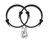 free-space Braccialetti magnetici di coppia con ciondolo a campana a forma di cuore, braccialetti abbinati per coppia, regali per fidanzato e fidanzata, per lui e per lei, per donne e uomini, amanti