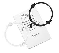 free-space Coppia Braccialetti Magnetici con Campana di Attrazione del Cuore Braccialetti Reciproci Coppia Regali per Fidanzato Fidanzata Sua Lei Donne Uomini Ama Lui La Sua Amicizia (Black-White)