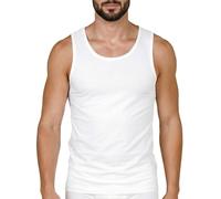 free spirit Basic Cotton Canottiera Uomo Spalla Larga in Cotone Elasticizzato, Canotta Intima Slim Fit Traspirante Sottocamicia Made in Italy, Art. 987 (IT, Testo, L, Regular, Regular, Bianco)