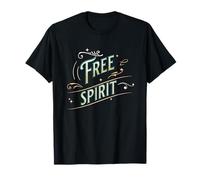 Free Spirit - Lettering manuale Boho Gypsy Hippie Maglietta
