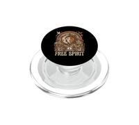 Free Spirit Sole Luna Celeste Boho 70s Retro Art PopSockets PopGrip per MagSafe