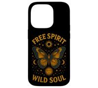 Free Spirit Wild Soul Farfalla Stelle Luna Celeste Custodia per iPhone 14 Pro