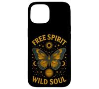 Free Spirit Wild Soul Farfalla Stelle Luna Celeste Custodia per iPhone 15