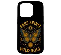 Free Spirit Wild Soul Farfalla Stelle Luna Celeste Custodia per iPhone 15 Pro