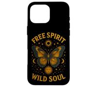 Free Spirit Wild Soul Farfalla Stelle Luna Celeste Custodia per iPhone 16 Pro Max