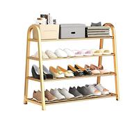 Free Standing Shoe Rack 4-Tier A Shape Shoe Stand 12-16 Pair Shoe Organizer Easy Assembly Stackable Shoe Storage Shelf For Entryway, Closet, Garage, Bedroom, Cloakroom ( Color : Gold , Size : 29.5 x 1