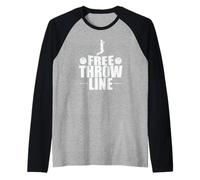 Free Throw Line Basket Maglia con Maniche Raglan